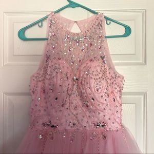 Light pink homecoming/formal beaded dress